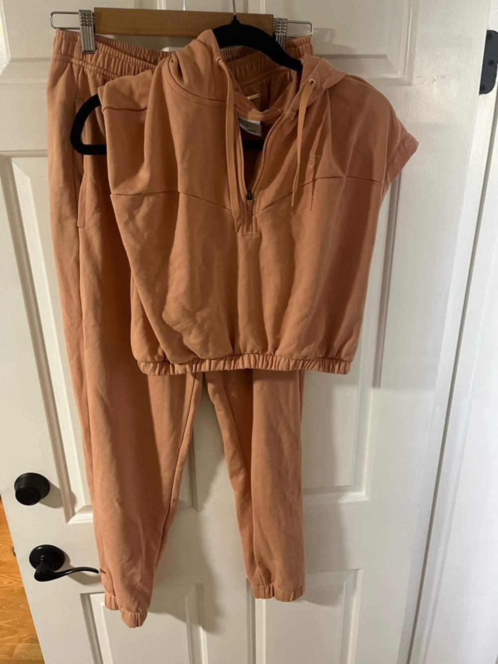 Gymshark Peach Zip Hoodie & Joggers Set Whitney Simmons